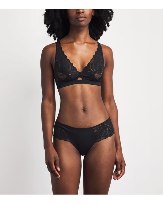 Falke Black Delicate Touch Triangle Bra