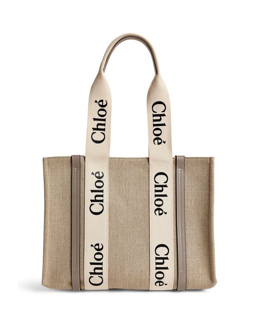Chloé Natural Medium Woody Tote Bag