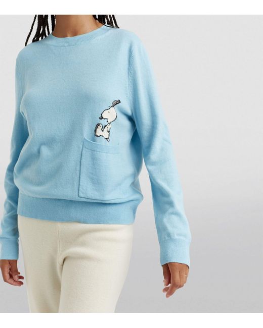 Chinti & Parker Blue X Peanuts Merino Wool-cashmere Sweater