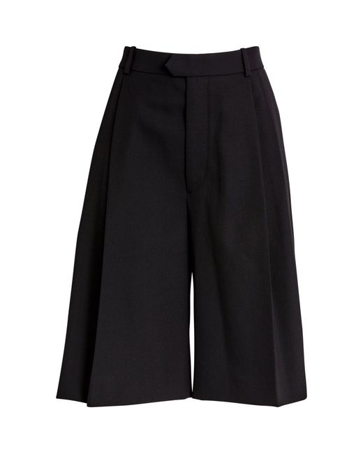 Carven Black Wool Tailored Shorts