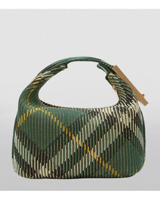 Burberry Green Small Peg Top-handle Bag