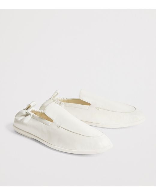 Bottega Veneta White Nappa Leather Dawson Loafers for men