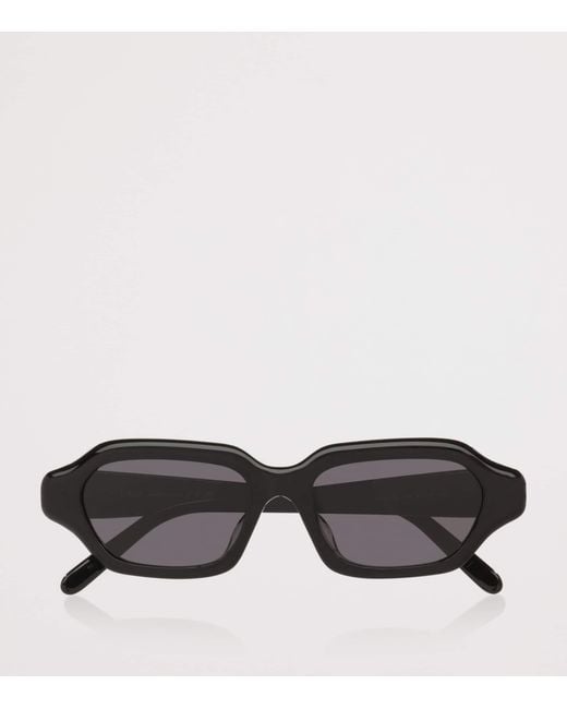 Loewe Black Slim Rectangular Sunglasses