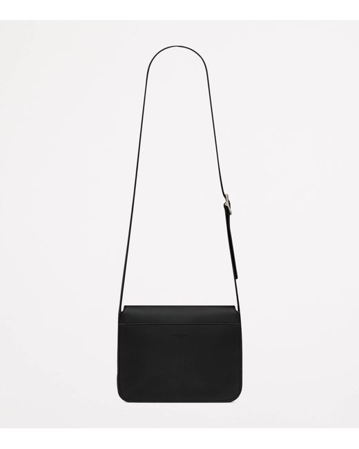 Saint Laurent Black Small Logo Messenger Bag for men