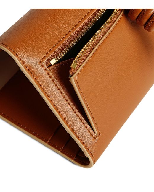 Ganni Brown Recycled Leather Bou Trifold Wallet