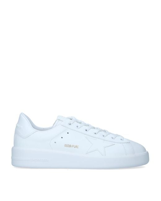 Golden Goose Deluxe Brand Blue Leather Purestar Low-Top Sneakers for men