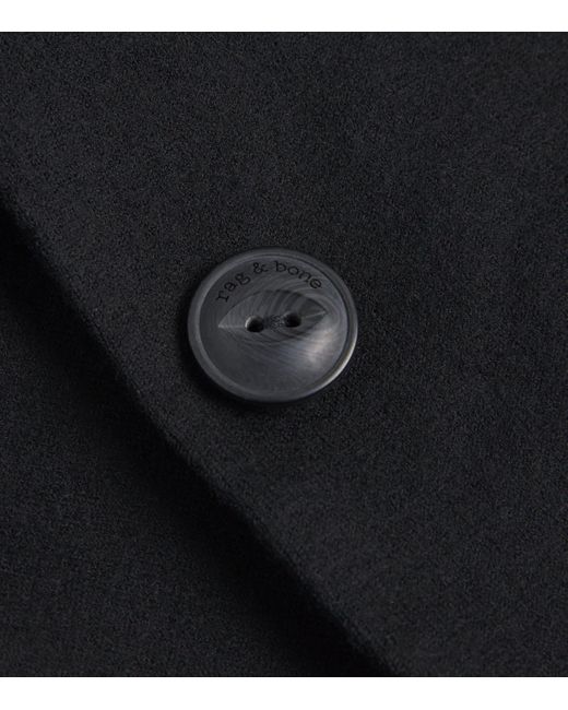 Rag & Bone Black Wool Stand-Collar Slade Blazer