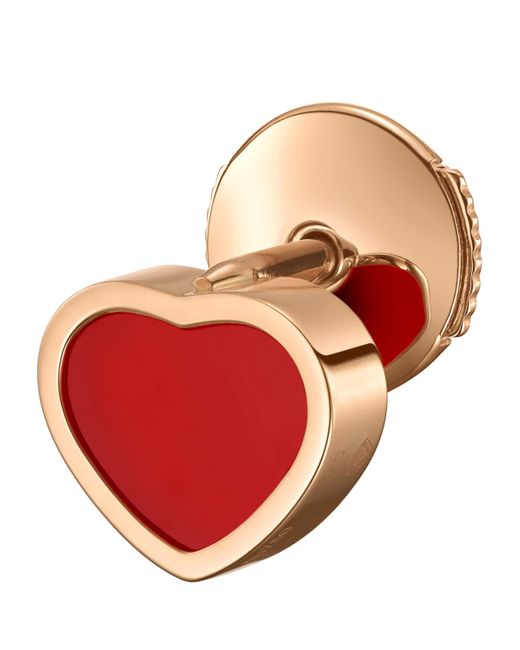 Chopard Red And Carnelian My Happy Hearts Single Earring