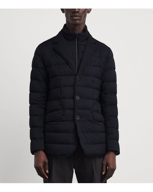 Herno Blue Down Quilted Puffer Jacket for men