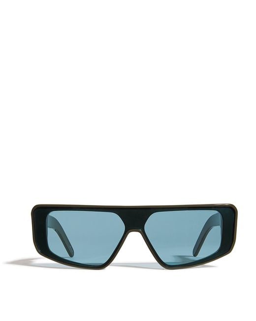 Rick Owens Blue Geometric Performa Sunglasses for men