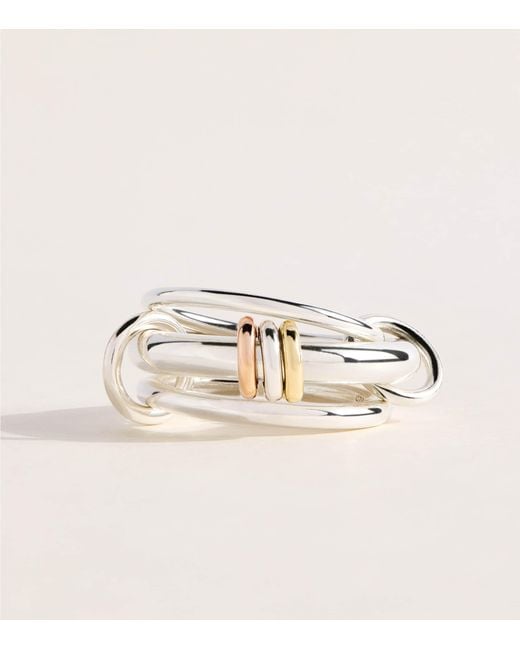 Spinelli Kilcollin Natural Mixed And Sterling Gemini Ring