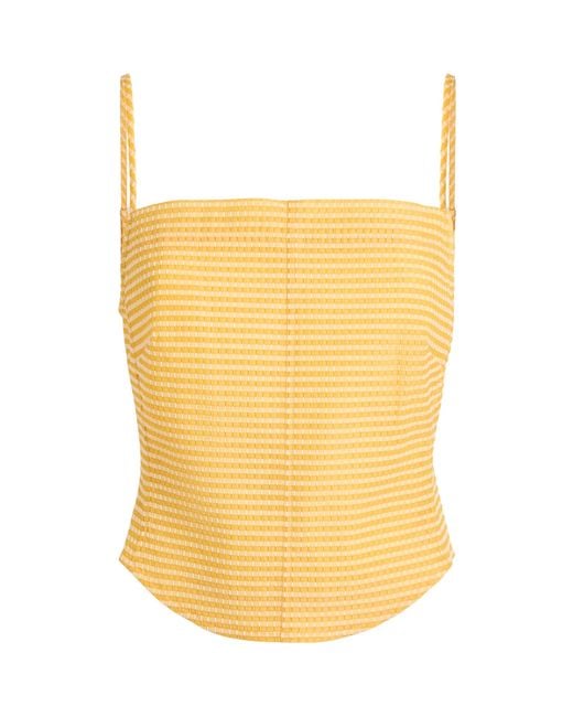 Jonathan Simkhai Yellow Lenora Bustier Top