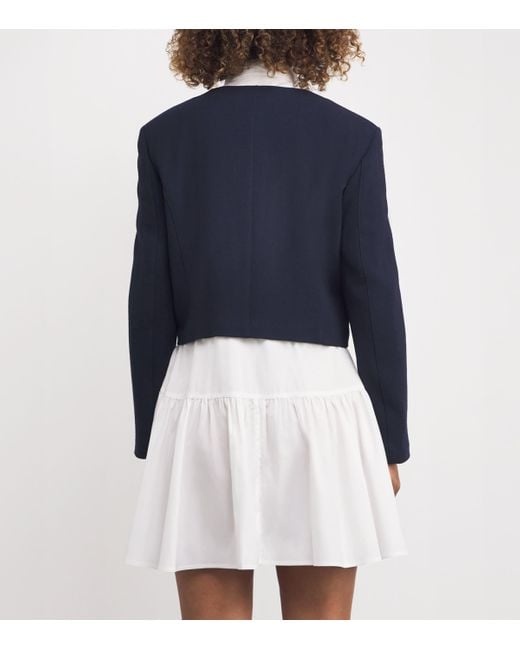 Polo Ralph Lauren Blue Wool Button-Detail Jacket