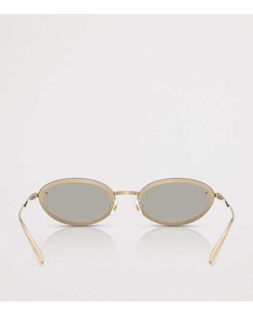 Jimmy Choo Gray Oval Sunglasses