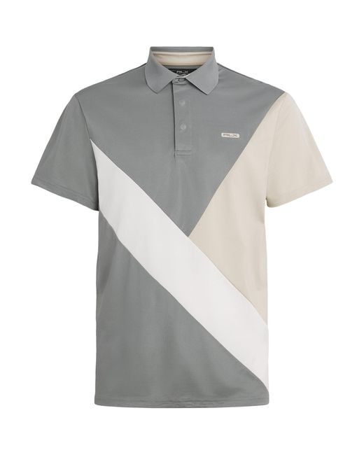 Ralph Lauren Gray Colour-Block Polo Shirt for men