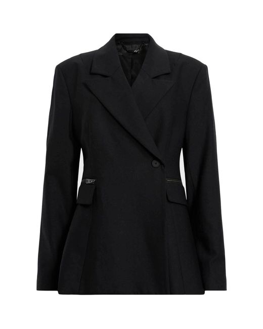 AllSaints Black Double-Breasted Mimi Blazer