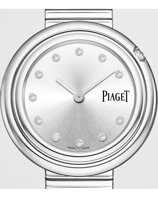 Piaget Metallic Stainless Steel And Diamond Possession Watch