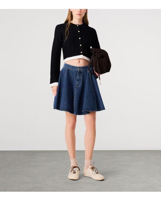 Maje Black Cropped Cardigan