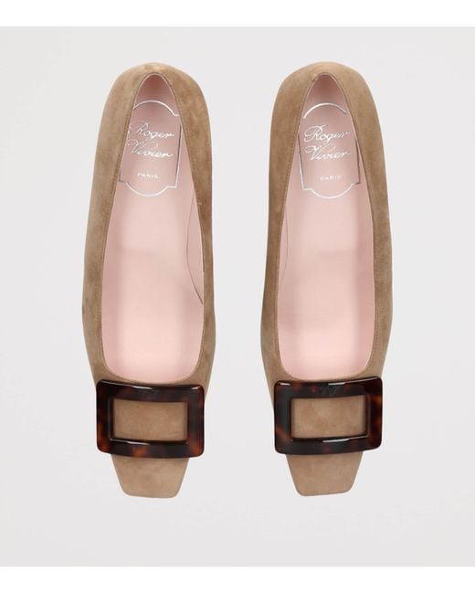 Roger Vivier Brown Suede Belle Vivier Pumps 45