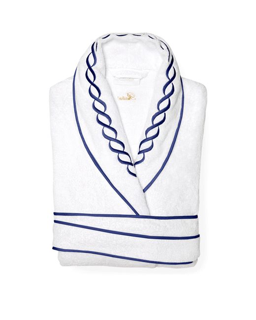 Pratesi White Cotton Treccia Bathrobe