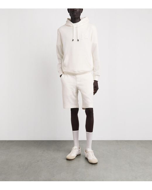 Isaia White Drawstring Sweatshorts for men