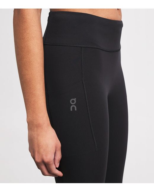 On Shoes Black Performance 7/8 Leggings