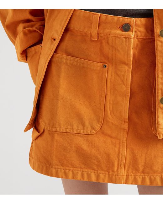 Prada Orange Canvas Mini Skirt