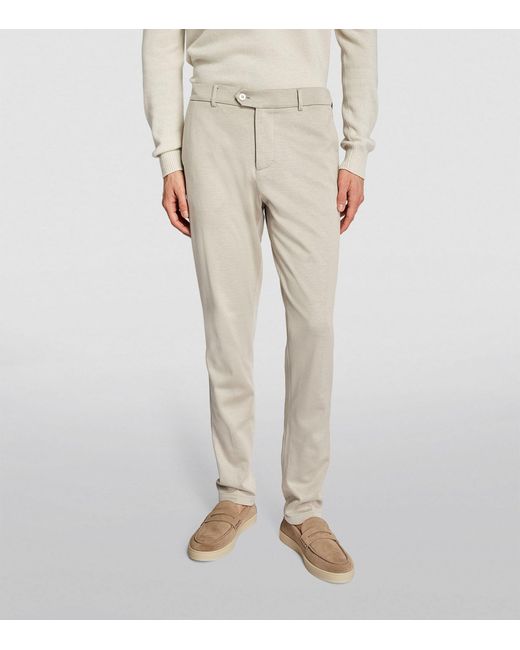 Marco Pescarolo Natural Silk-cotton Trousers for men