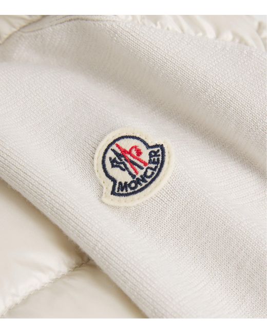 Moncler White Down Panelled Cardigan
