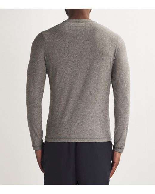 vuori Gray Strato Tech Long-Sleeve T-Shirt for men