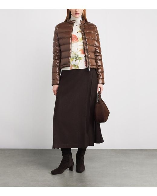 Moncler Brown Down Papillon Puffer Jacket