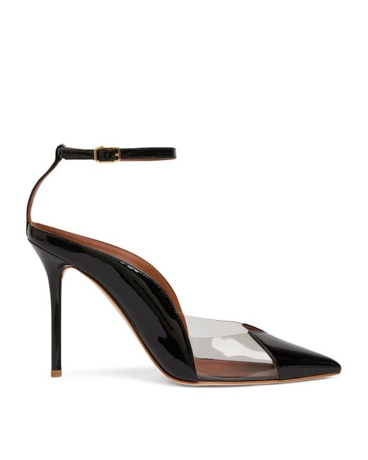 Malone Souliers Women's Black Leather-Pvc Malia Heeled Pumps 100