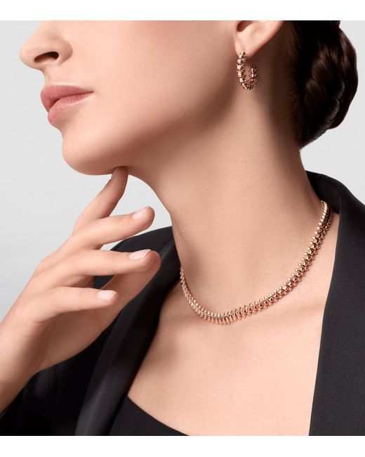 Cartier Metallic And Diamond Clash De Hoop Earrings