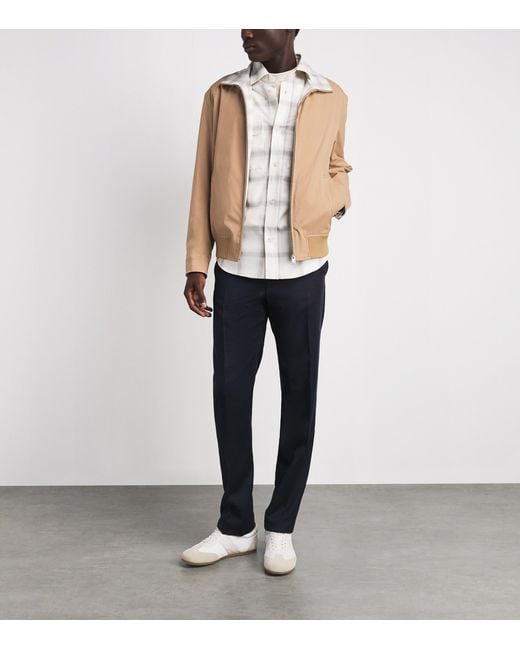 Boss Natural Check-Lined Water-Repellent Jacket for men