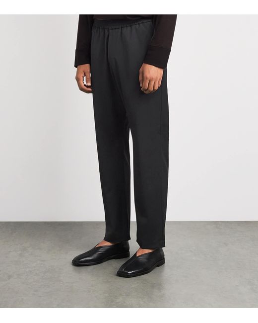 Barena Blue Virgin Wool Drawstring Trousers for men