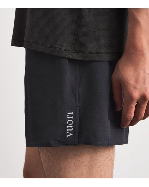 vuori Black 5' Lined Terrain Shorts for men
