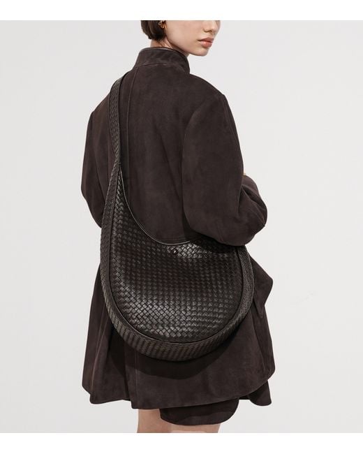 Bottega Veneta Black Small Ovetto Intrecciato 19 Leather Bag