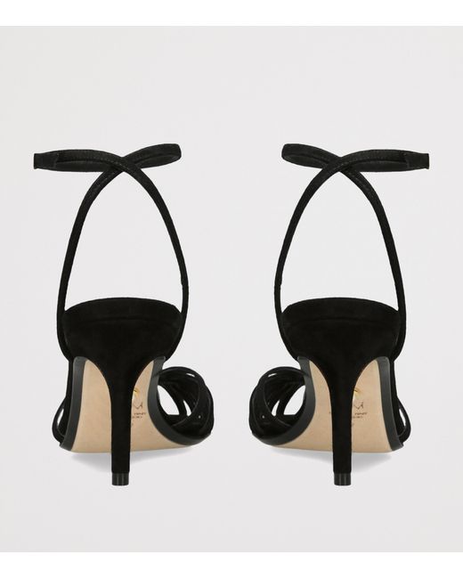ALEVI Black Suede Blake Heeled Sandals 75