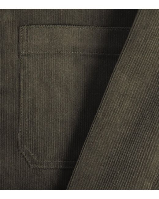 PAIGE Green Corduroy Patch-Pocket Shirt Jacket for men