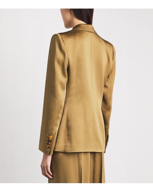 Blazé Milano Natural Satin Novalis Charmer Double-Breasted Blazer