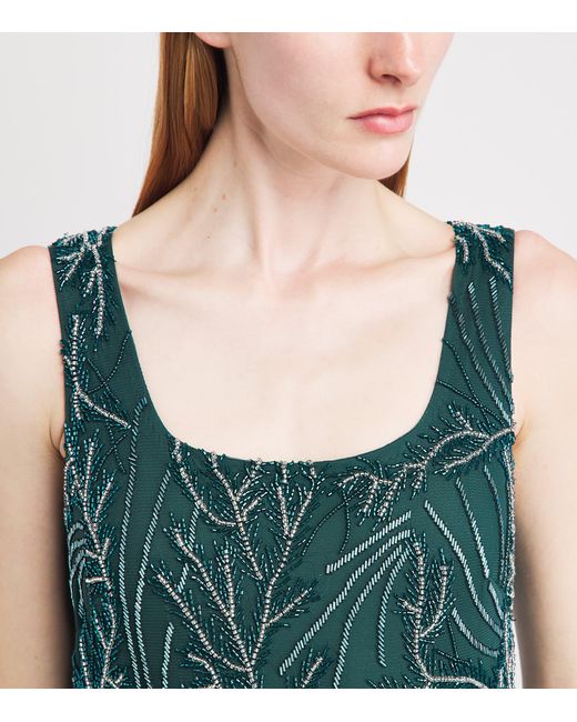 Raishma Green Embellished Vienna Gown