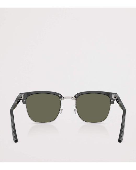 Persol Green Acetate Square Sunglasses