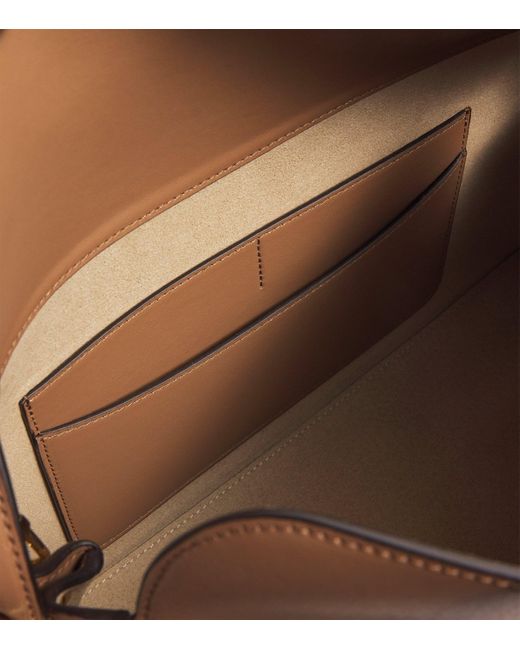 Totême Natural Large Leather T-Lock Top-Handle Bag