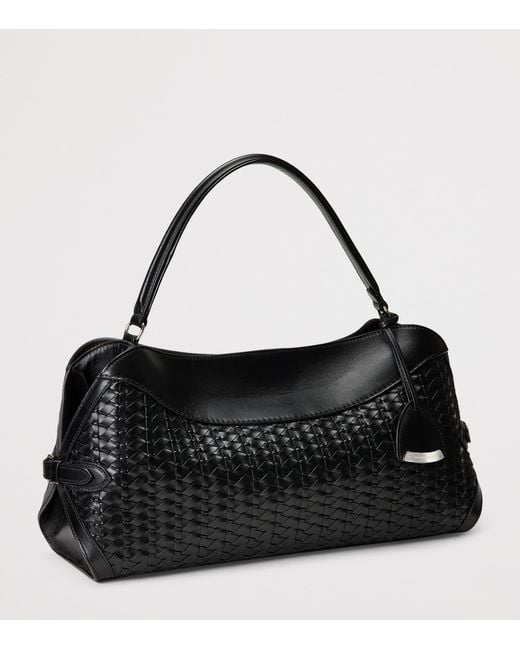 Ralph Lauren Black Leather Braided The Ralph Shoulder Bag