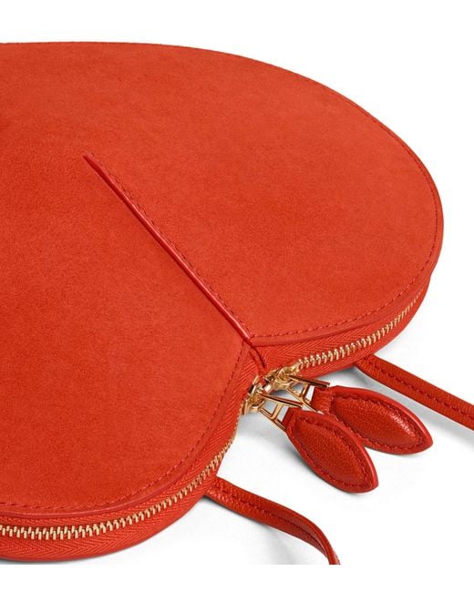 Alaïa Red Mini Suede Le Coeur Shoulder Bag