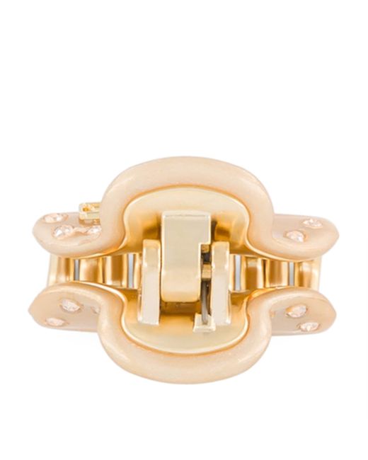 Alexandre De Paris Natural Plated Crystal-Embellished Claw Hair Clip