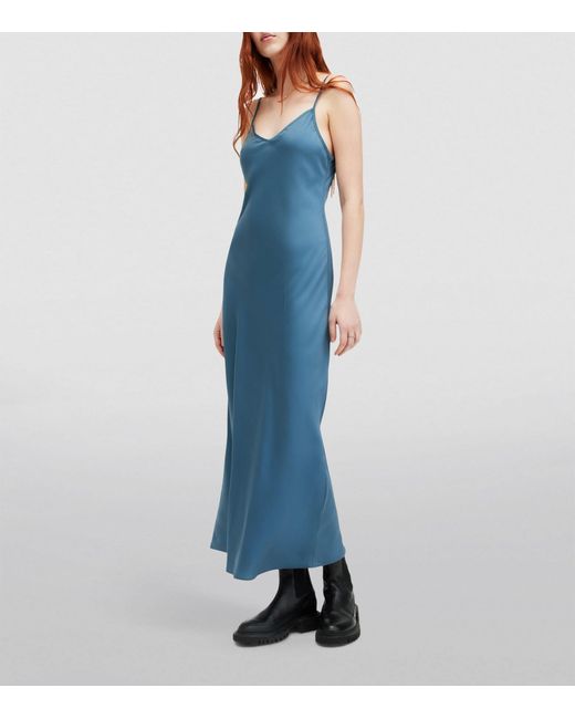 AllSaints Blue Bryony Slip Dress
