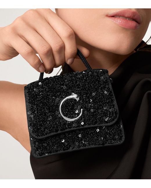 Cartier Black Micro Panthère De Top-handle Bag