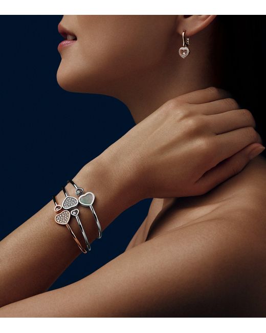 Chopard Metallic And Diamond Happy Diamonds Icons Earrings