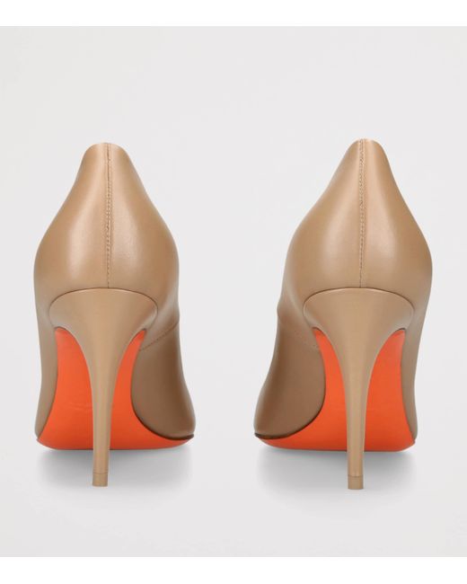 Santoni Natural Leather Sibille Pumps 85